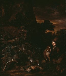 Paesaggio con cacciatore da Arnold Houbraken